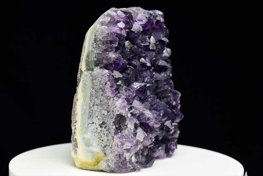 アメジスト クラスター (約1389g) カットベース 原石 ウルグアイ