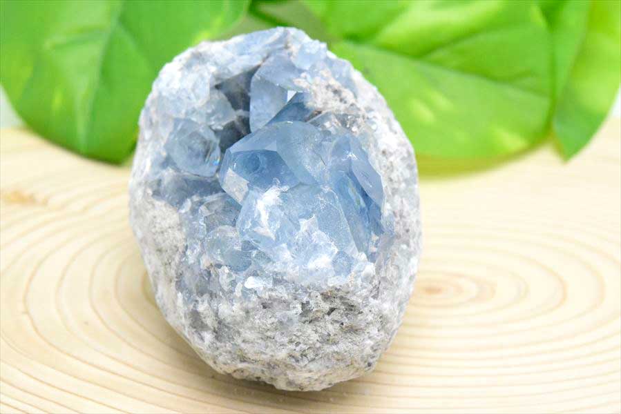 セレスタイト 天青石 クラスター (約370g) 原石 マダガスカル産 群晶