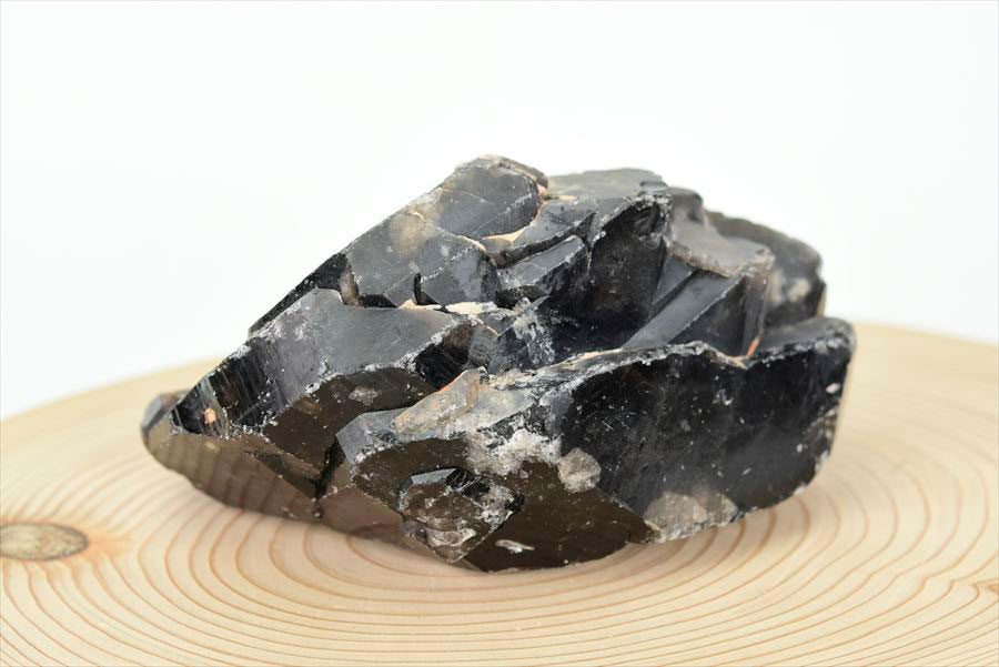 モリオンクラスター原石⑤ 黒水晶 モリオン クラスター 約689.5g 原石 中国 山東省五蓮産 単結晶