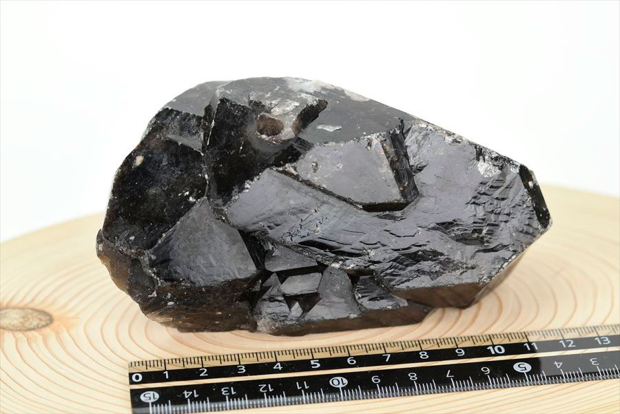 黒水晶 モリオン クラスター 約689.5g 原石 中国 山東省五蓮産 単結晶