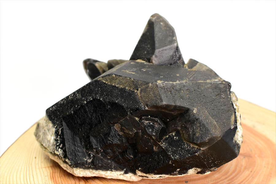 黒水晶 モリオン クラスター 約1.8kg 原石 中国 山東省五蓮産 単結晶