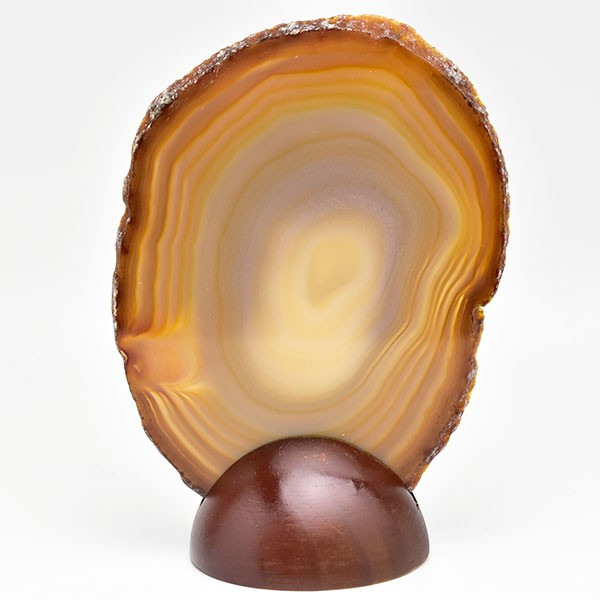 アゲート 瑪瑙 スライス (約179g／約144mm) 中判サイズ ブラジル産