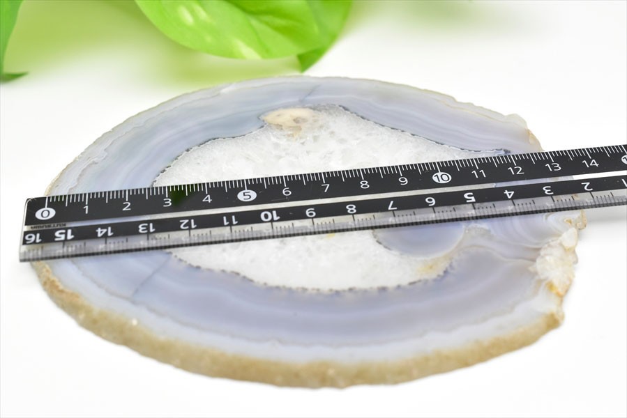 アゲート 瑪瑙 スライス (約206g／約138mm) 中判サイズ ブラジル産