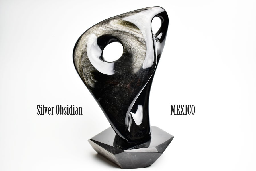 レインボーオブシディアン (約1849g) ポリッシュ 置物 オブジェ