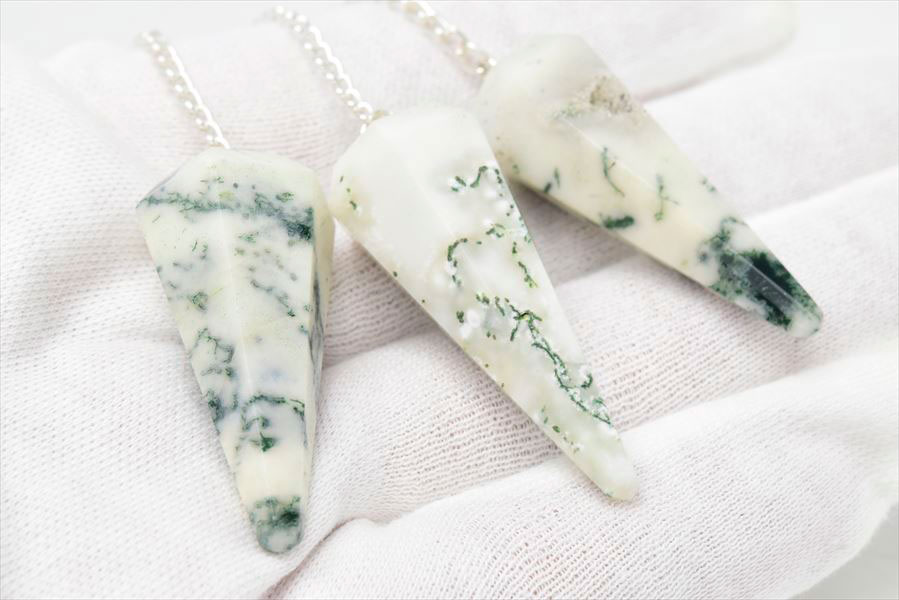 ツリーアゲート モスアゲート ダウジング ペンデュラム 振り子 天然石 パワーストーン