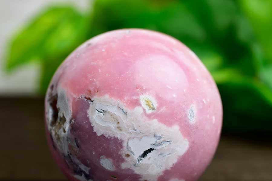 ピンクオパール 丸玉 (約57.5mm珠) スフィア 置物 パリゴルスカイト