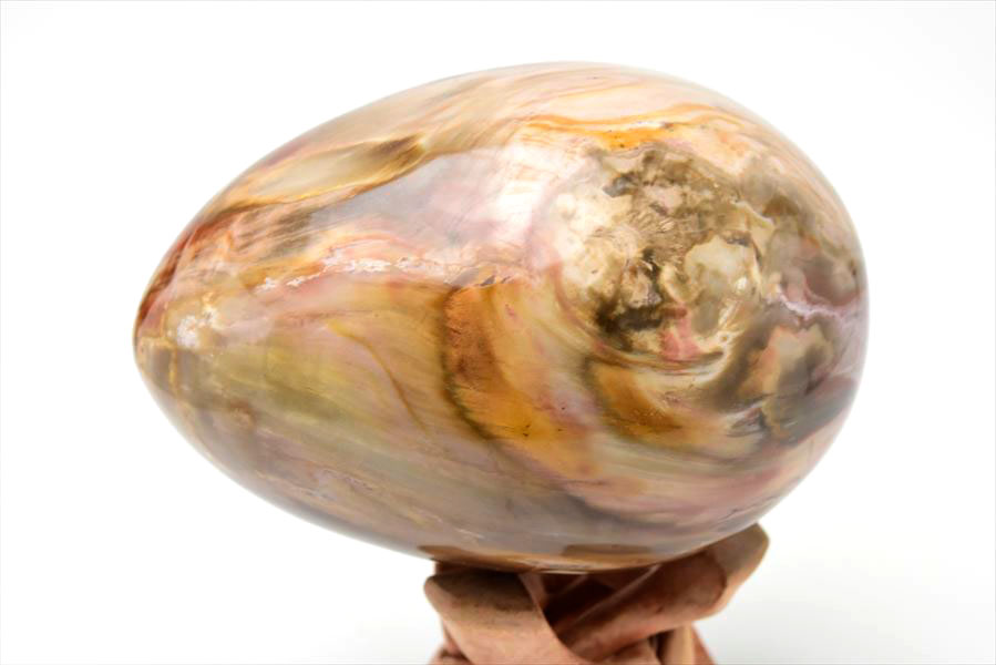 BIGサイズ ペトリファイドウッド 珪化木 卵型 (約3.02kg) 置物