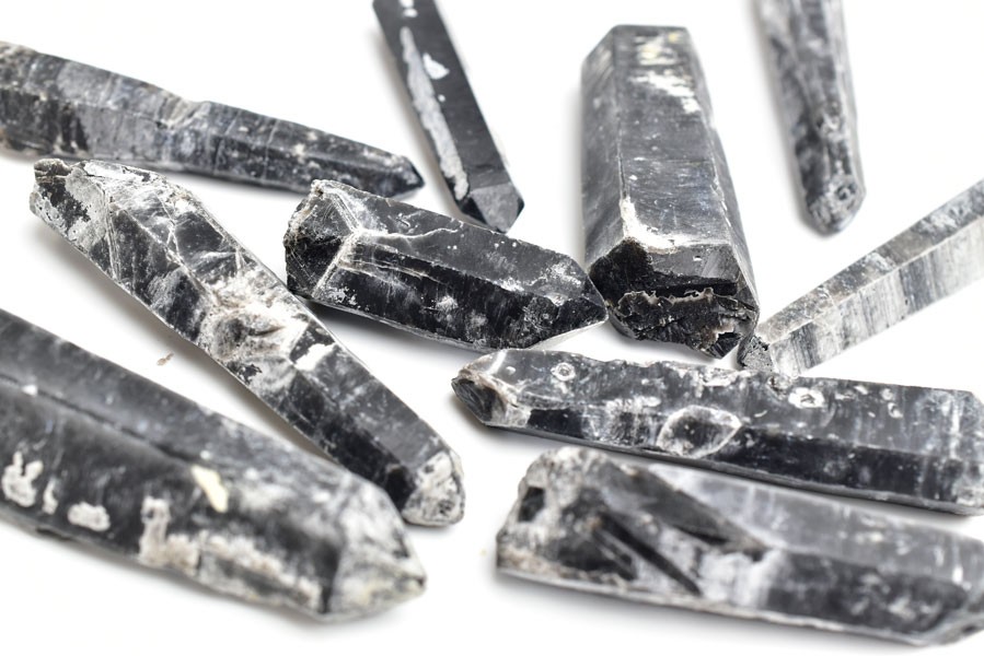 黒水晶 モリオン (約200gセット) 原石 ポイント 詰合せ 内モンゴル産