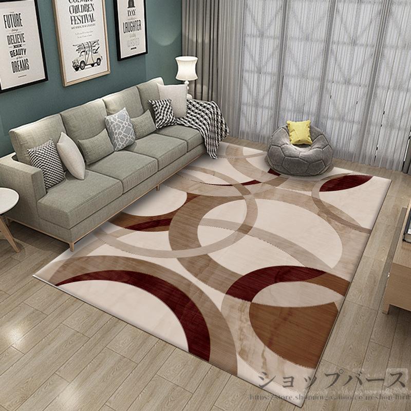 カーペット ラグ 北欧 おしゃれ 200×300cm 3畳 ラグマット 洗える カーペット 厚手 サークル ポリエステル ホットカーペット対応 カバー 北欧風 洗える | ブランド登録なし | 01