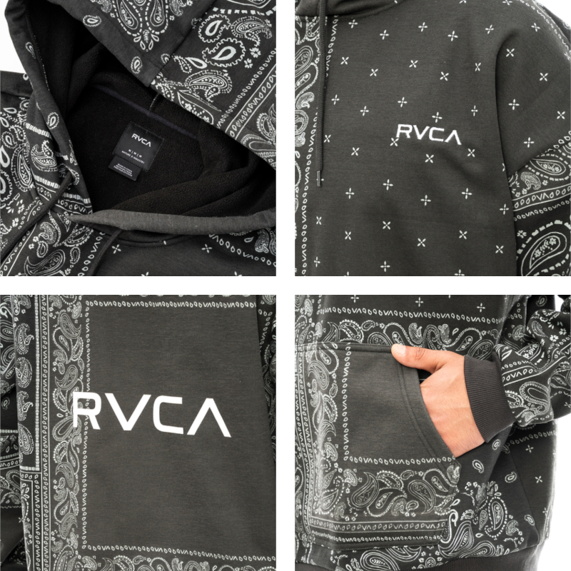 RVCA ルーカ PATCHWORK BANDANA SETUP セットアップ 上下セット メンズ 男性 ジャージ カジュアル スポーツ スウェット  バンダナ