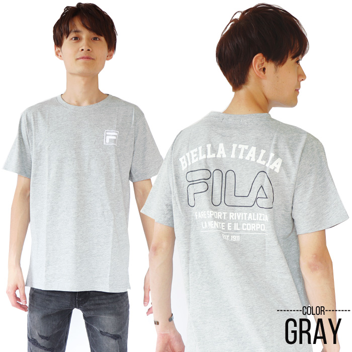FILA フィラ Tシャツ Men's バックプリント半袖Tシャツ スポーツ ブランド トップス | FILA | 02