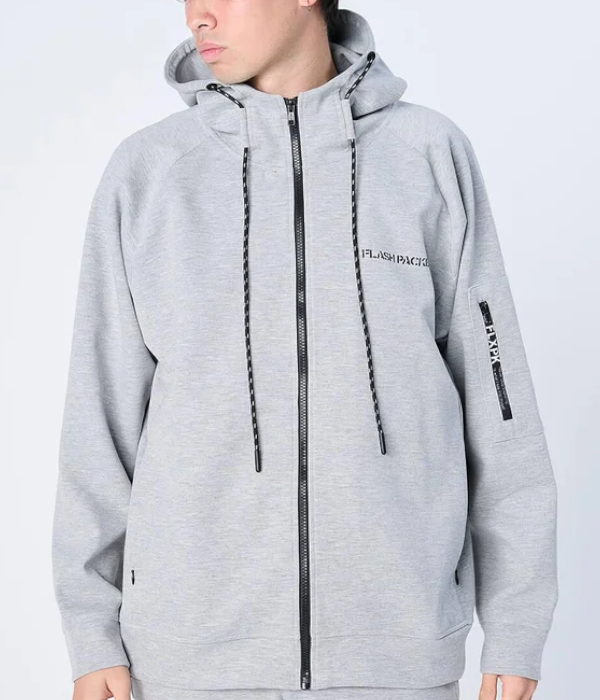 FLASH PACKER フラッシュパッカー XP-AIR PARKA エアテンション ダンボールニット ジップパーカー メンズ スウェット カジュアル スポーツ フーディ ジャージ | FLASH PACKER | 02