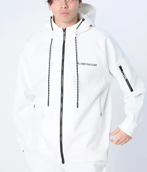 FLASH PACKER フラッシュパッカー XP-AIR PARKA エアテンション ダンボールニット ジップパーカー メンズ スウェット カジュアル スポーツ フーディ ジャージ | FLASH PACKER | 03