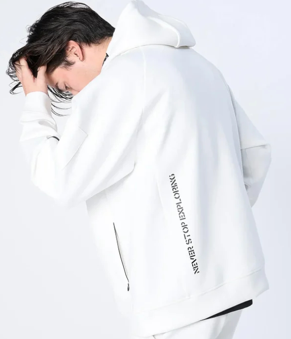 FLASH PACKER フラッシュパッカー XP-AIR PARKA エアテンション ダンボールニット ジップパーカー メンズ スウェット カジュアル スポーツ フーディ ジャージ | FLASH PACKER | 07