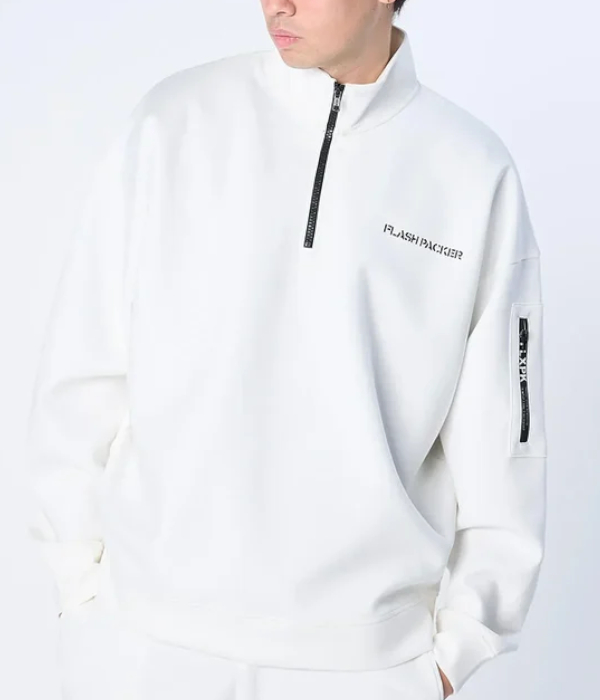 FLASH PACKER フラッシュパッカー XP-AIR HALFZIP エアテンション ダンボールニット ハーフジップスウェット メンズ ジャージ カジュアル スポーツ | FLASH PACKER | 03