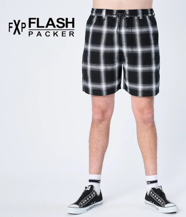 FLASH PACKER フラッシュパッカー XNHP-UK EASY オンブレチェック イージーショーツ メンズ 短パン カジュアル ハーフパンツ 男性 春夏 | FLASH PACKER
