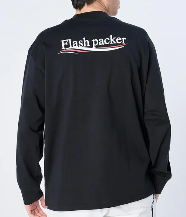 FLASH PACKER フラッシュパッカー XSMLT-WV セミモックネック ロングスリーブTシャツ メンズ 長袖 ロゴ カジュアル スポーツ カットソー シンプル | FLASH PACKER | 05