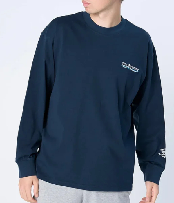 FLASH PACKER フラッシュパッカー XSMLT-WV セミモックネック ロングスリーブTシャツ メンズ 長袖 ロゴ カジュアル スポーツ カットソー シンプル | FLASH PACKER | 03