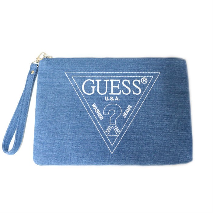 GUESS ゲス デニムクラッチバッグ かばん BAG メンズ レディース ユニセックス カジュアル プレゼント ギフト