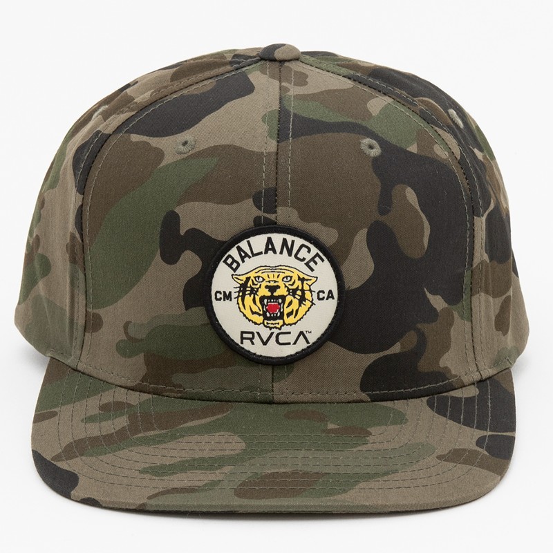RVCA ルーカ ワッペンカモフラージュキャップ 帽子 スナップバック フリーサイズ カジュアル ス...