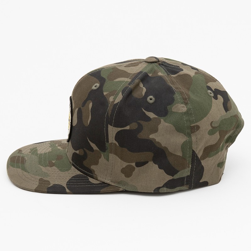 RVCA（ルーカ） ワッペンカモフラージュキャップ 帽子 スナップバック