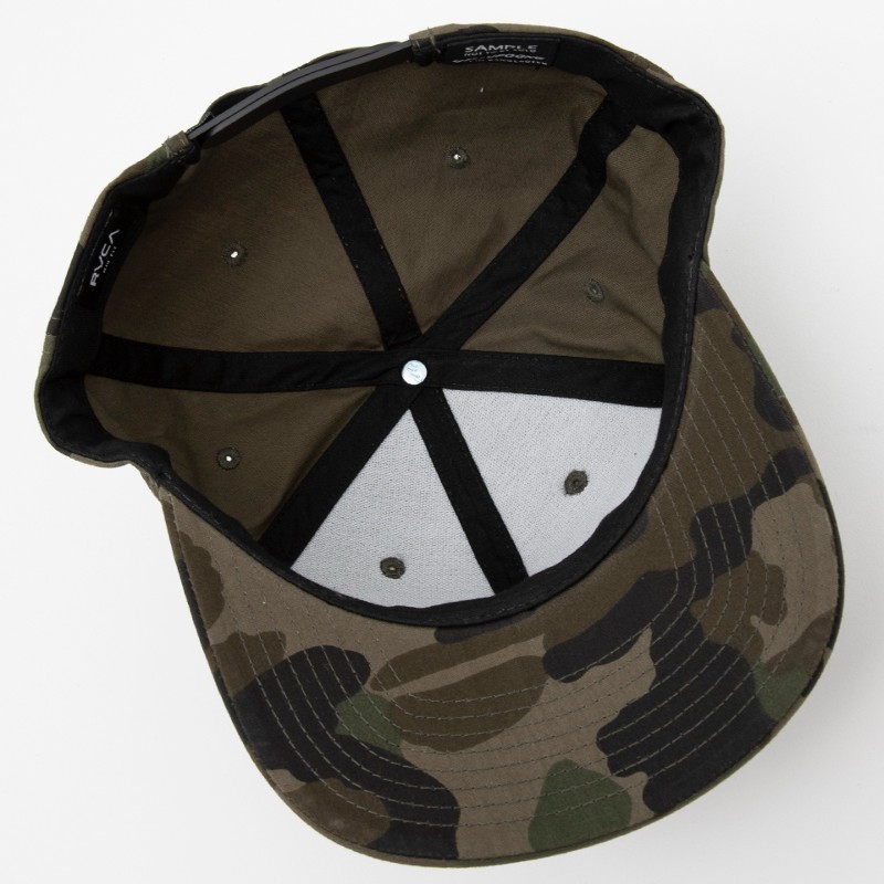 RVCA（ルーカ） ワッペンカモフラージュキャップ 帽子 スナップバック