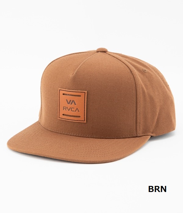 RVCA ルーカ ロゴレザーパッチストレートキャップ 帽子 スナップバック フリーサイズ カジュアル ストリート スポーツ ユニセックス | RVCA | 01