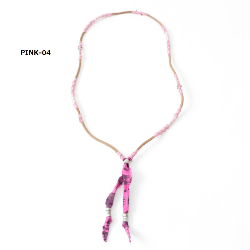 wakami ワカミ テキスタイル レザーネックレス ロング ハンドメイド 革紐 メンズ レディース ユニセックス プレゼント | wakami | 04