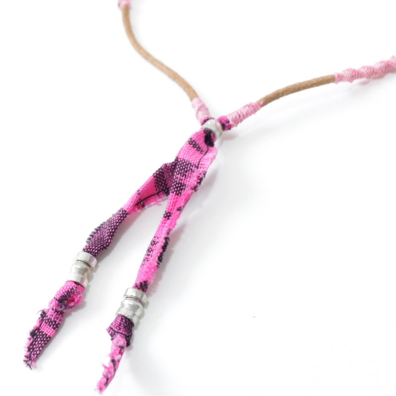 wakami ワカミ テキスタイル レザーネックレス ロング ハンドメイド 革紐 メンズ レディース ユニセックス プレゼント | wakami | 13