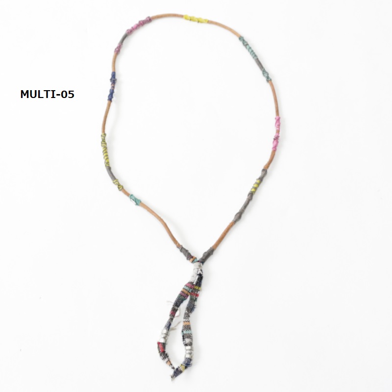wakami ワカミ テキスタイル レザーネックレス ロング ハンドメイド 革紐 メンズ レディース ユニセックス プレゼント | wakami | 05