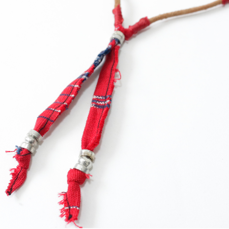 wakami ワカミ テキスタイル レザーネックレス ロング ハンドメイド 革紐 メンズ レディース ユニセックス プレゼント | wakami | 06