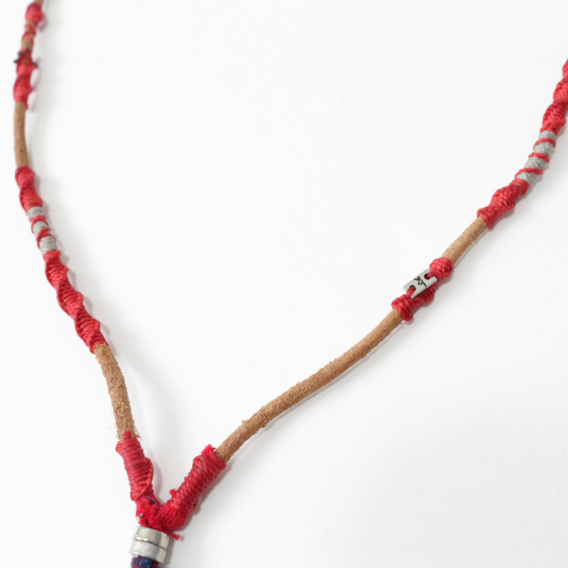 wakami ワカミ テキスタイル レザーネックレス ロング ハンドメイド 革紐 メンズ レディース ユニセックス プレゼント | wakami | 07