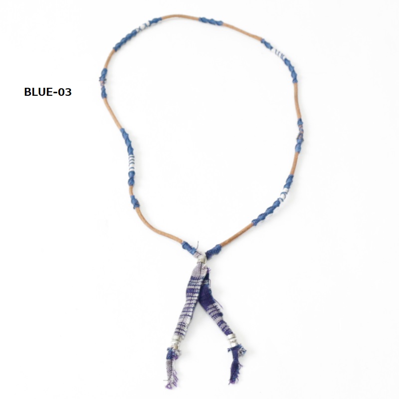 wakami ワカミ テキスタイル レザーネックレス ロング ハンドメイド 革紐 メンズ レディース ユニセックス プレゼント | wakami | 03
