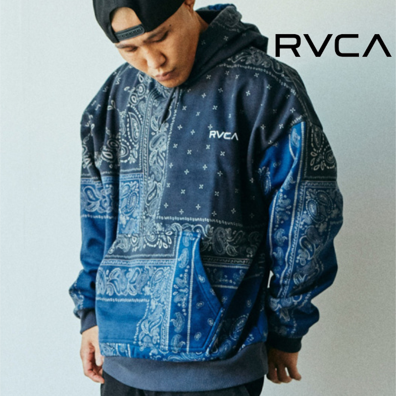 RVCA ルーカ PATCHWORK BANDANA HOODIE パーカー フーディ スウェット メンズ ボア バンダナ 総柄 撥水 防風 カジュアル スポーツ | RVCA