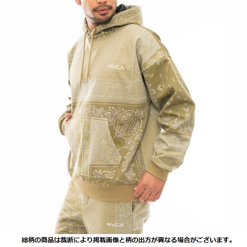 RVCA ルーカ PATCHWORK BANDANA HOODIE パーカー フーディ スウェット メンズ ボア バンダナ 総柄 撥水 防風 カジュアル スポーツ | RVCA | 09