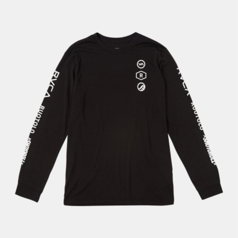 RVCA ルーカ RUOTOLO STACK LS コラボ メンズ 男性 長袖Tシャツ ロンT カットソー スポーツ ジム トレーニング | RVCA | 01