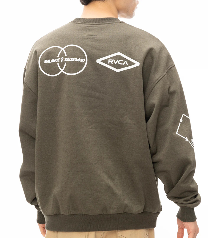 RVCA ルーカ STACKHOUSE CR トレーナー ユニセックス スウェット 長袖 カジュアル ストリート オーバーサイズ ルーズシルエット | RVCA | 07