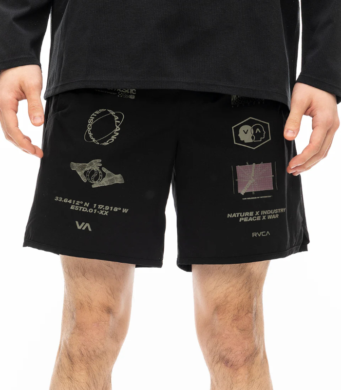 RVCA ルーカ MULTI YOGGER SHORTS ウォークパンツ メンズ 短パン ショートパンツ 男性 スポーツ ジム トレーニング 運動 ウォーキング ランニング | RVCA | 01