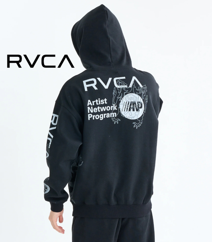 RVCA ルーカ OVER PRINT HD パーカー スウェット 男性 フーディ カジュアル スポーツ ルームウェア ジャージ 部屋着 | RVCA