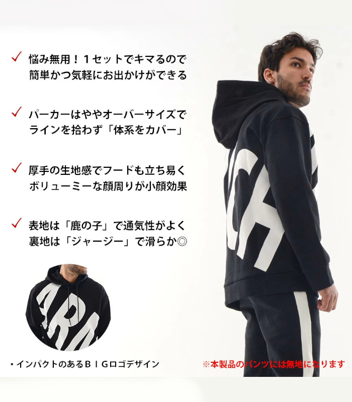 ARMYRICH アーミーリッチ BIGロゴ セットアップ メンズ 上下