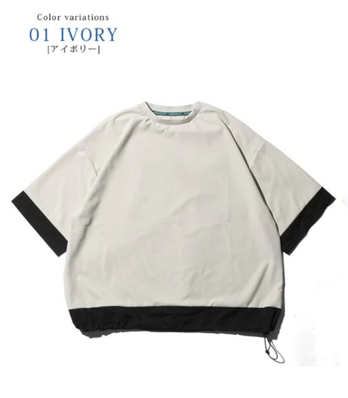 ARMYRICH アーミーリッチ ドローコード付きワイドTシャツ ユニセックス 半袖 カットソー ルーズ カジュアル スポーツ ストリート |  | 01