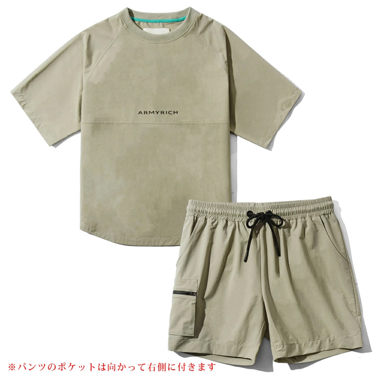 ARMYRICH アーミーリッチ 半袖Tシャツ＆ハーフパンツ セットアップ 春