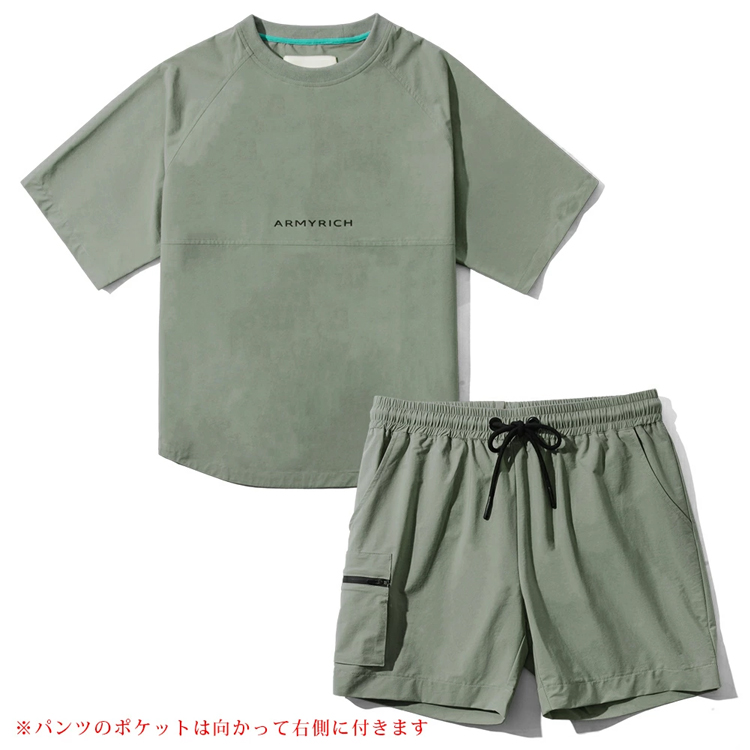 ARMYRICH アーミーリッチ 半袖Tシャツ＆ハーフパンツ セットアップ 春