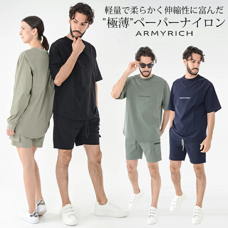 [HYDROGEN] 半袖 Tシャツ & ハーフパンツ セットアップ R5834 Hydrogen(ハイドロゲン) セットアップ(メンズ) - 海外通販のBUYMA