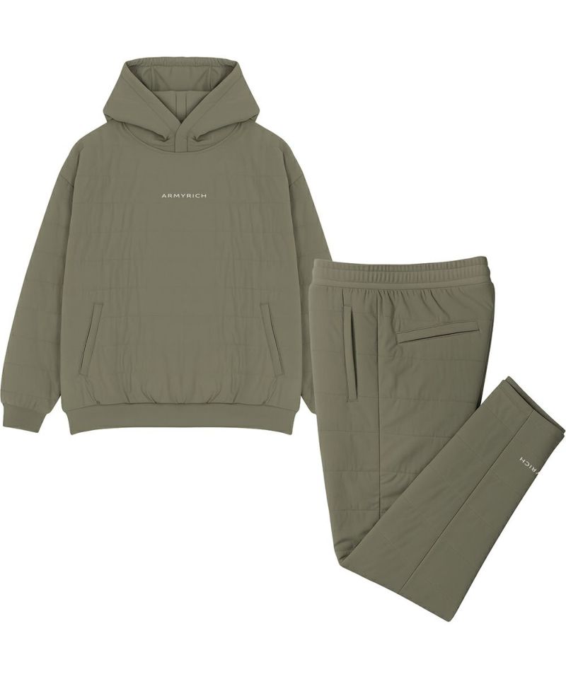 ARMYRICH アーミーリッチ 裏ボアキルティングパーカーセットアップ 上下セット パーカー＆パンツ メンズコーデ おしゃれ ブランド 防寒 ゴルフ ARMYRICH アーミーリッチ 裏ボアキルティングパーカーセットアップ