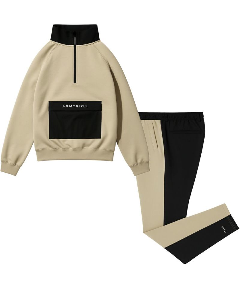 ARMYRICH アーミーリッチ ボンディングハーフジップセットアップ