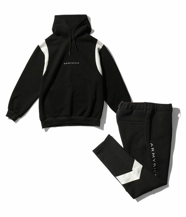 ARMYRICH アーミーリッチ PUレザー切替パーカーセットアップ 上下