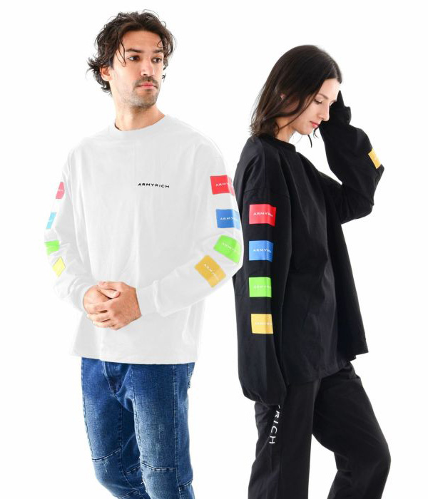 秀  ARMYRICH アーミーリッチ ロングTシャツ セット ARMYRICH アーミーリッチ 袖プリント ロングTシャツ 長袖 ブランド