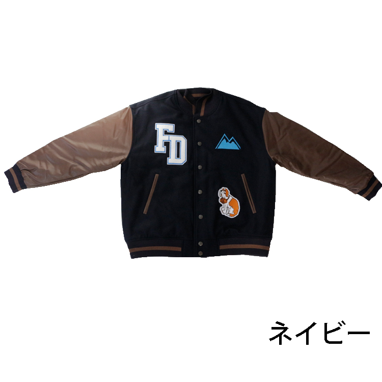 FIRST DOWN ファーストダウン VARSITY JACKET バーシティ ジャケット メンズ アウター 秋冬 中綿 冬服 秋服 M L XL ブラック ネイビー | FIRST DOWN | 01