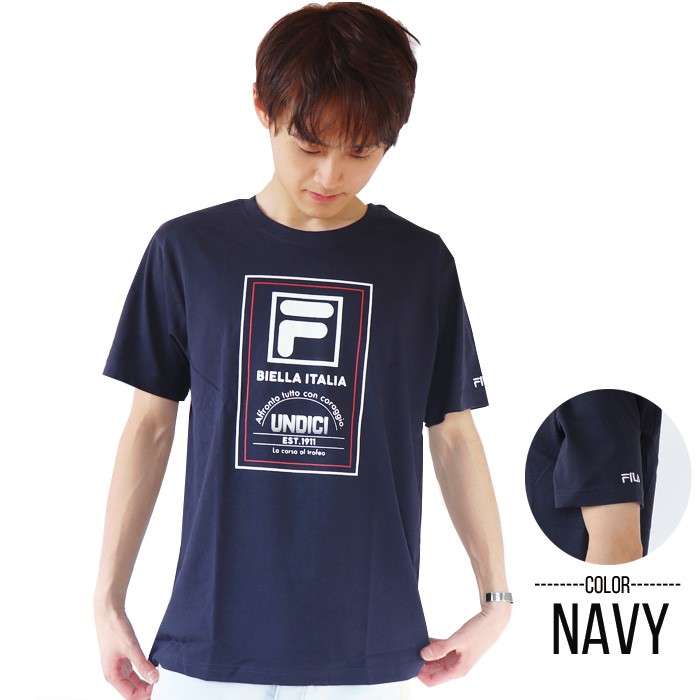 FILA フィラ Tシャツ Men's デザインプリント半袖Tシャツ 半袖